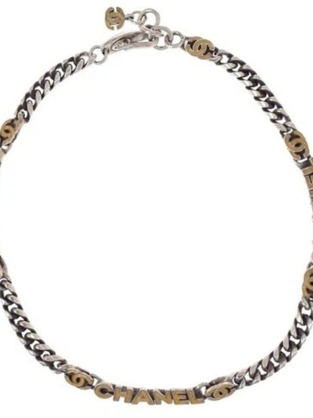 Chanel Chain Necklace Silver 00T 178837